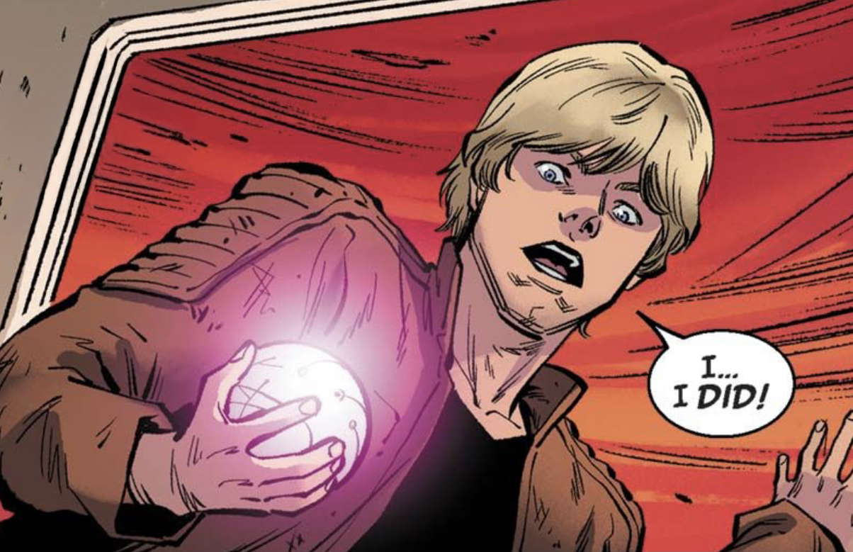 Luke Skywalker in a Star Wars comic panel: "I... I DID!"