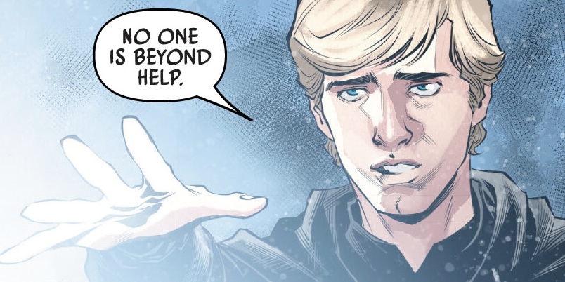Luke Skywalker in a Star Wars comic panel: "No one is beyond help."