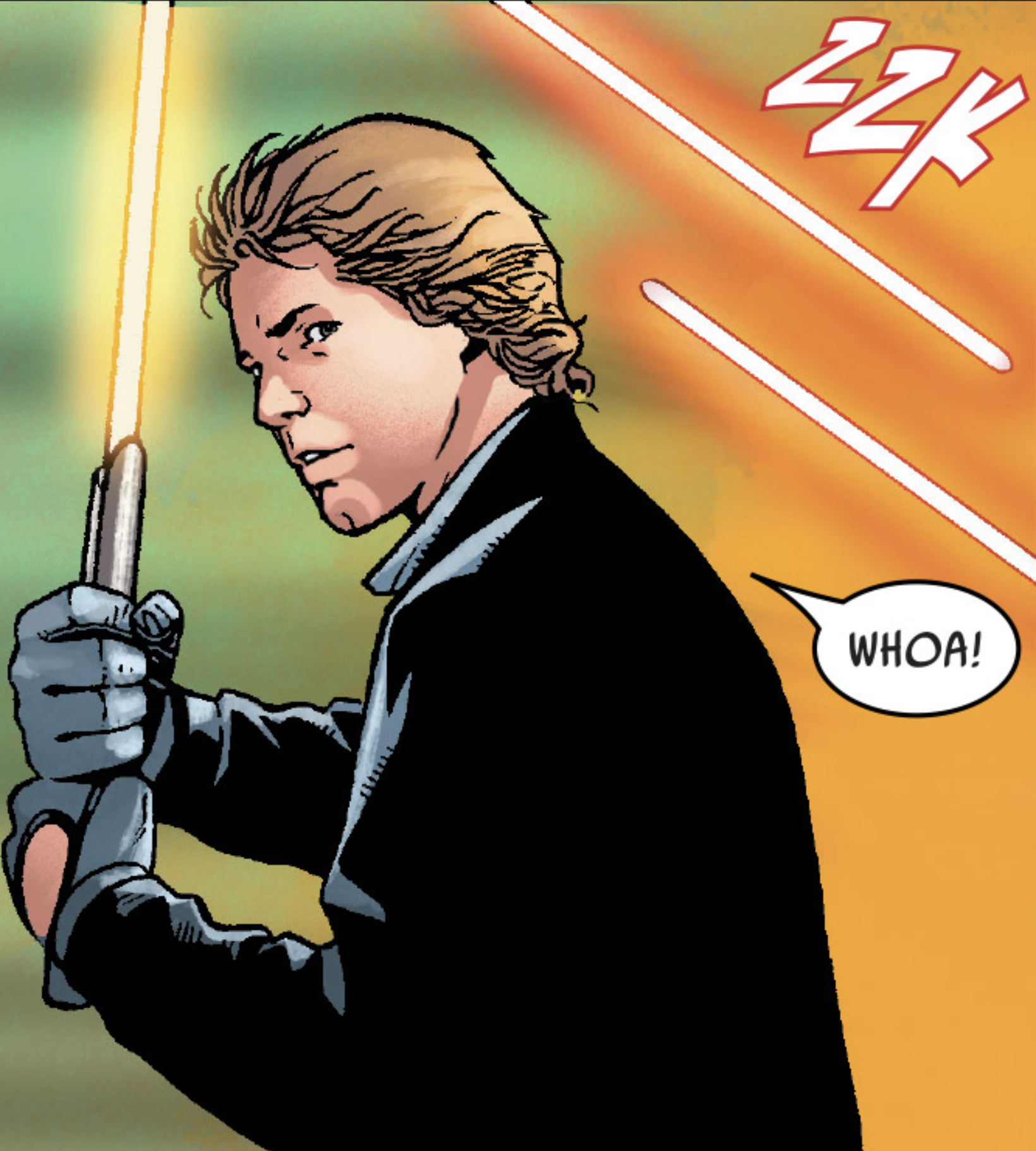 Luke Skywalker in a Star Wars comic panel: "Whoa!"