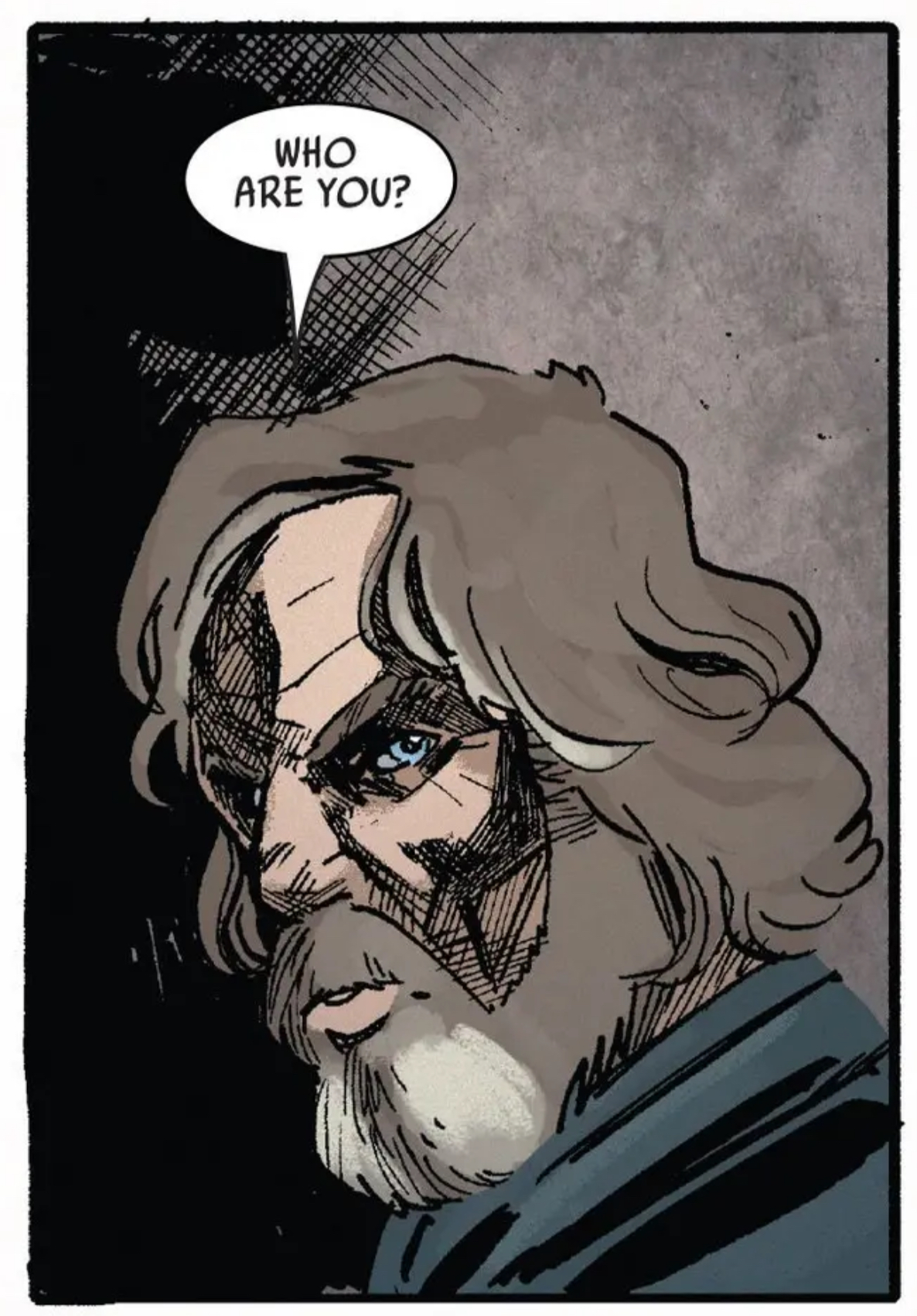 Obi-Wan Kenobi in a Star Wars comic panel: "Who are you?"