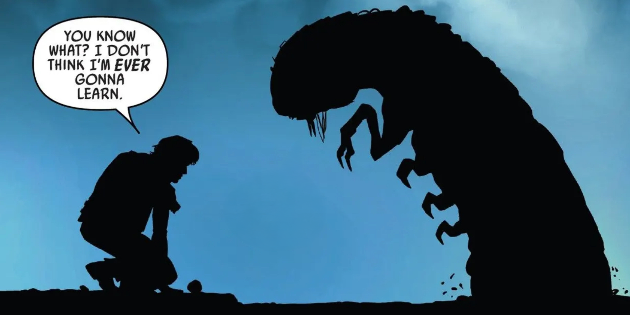 Han Solo in a Star Wars comic panel: "You know what I don't think I'm ever gonna learn."