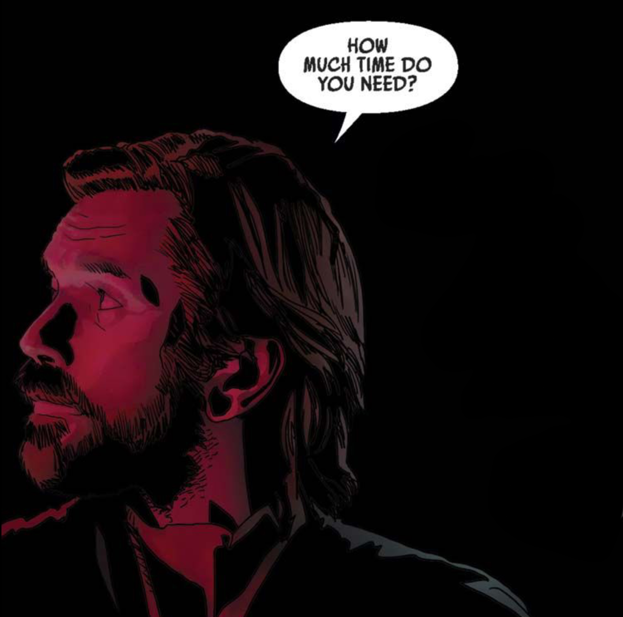 Qui-Gon Jinn in a Star Wars comic panel: "How much time do you need?"