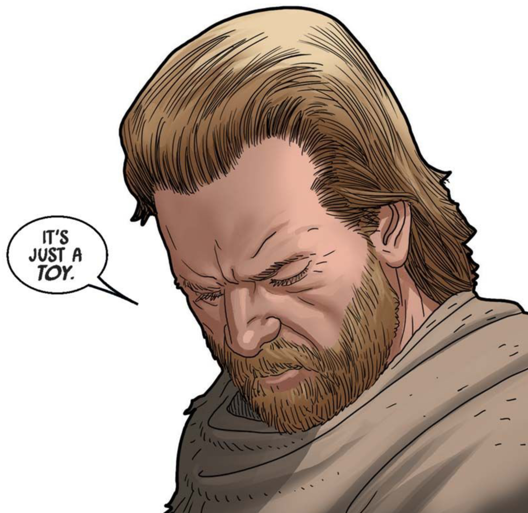 Obi-Wan Kenobi in a Star Wars comic panel: "It's just a toy."
