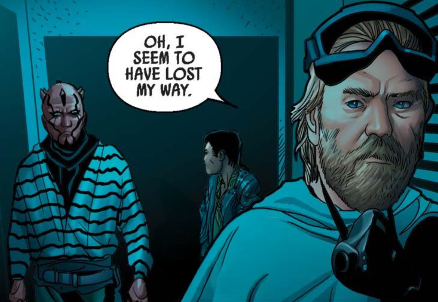 Obi-Wan Kenobi in a Star Wars comic panel: "Oh I seem to have lost my way."
