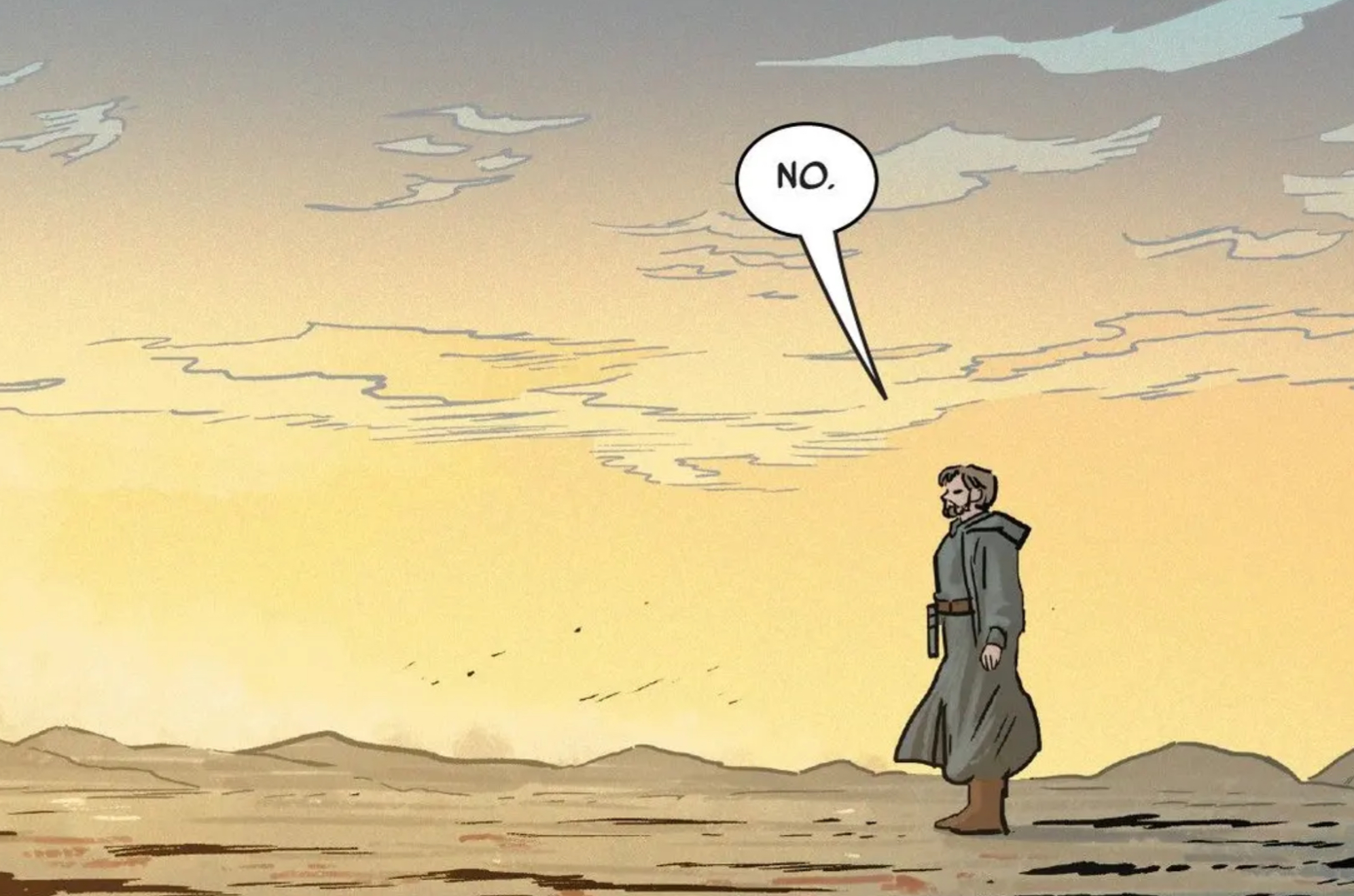 Obi-Wan Kenobi in a Star Wars comic panel: "No."