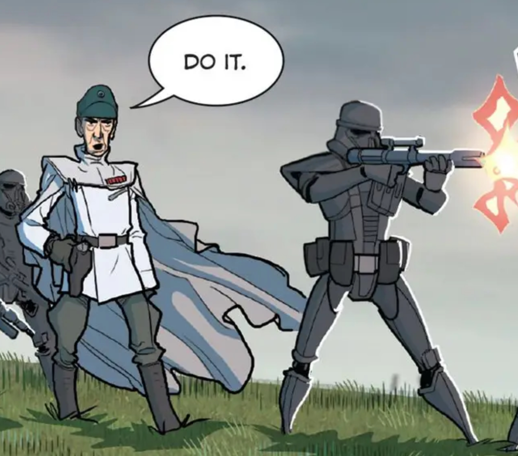 Orson Krennic in a Star Wars comic panel: "Do it."