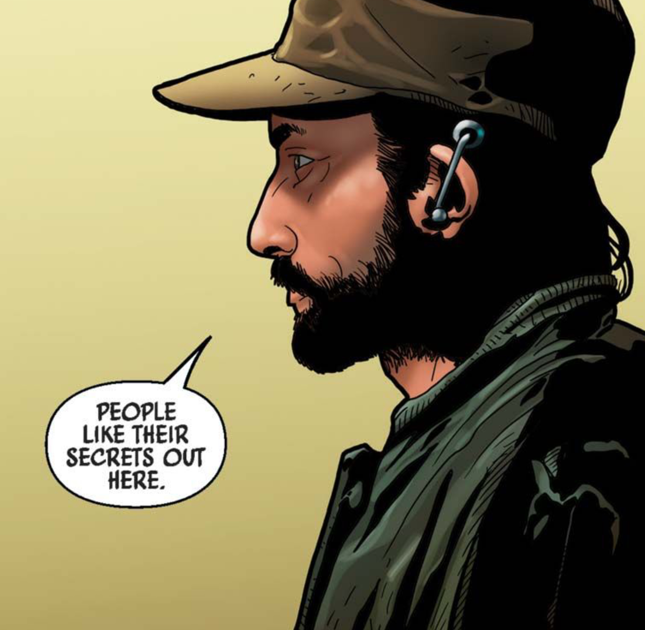 Cassian Andor in a Star Wars comic panel: "People like their secrets out here."