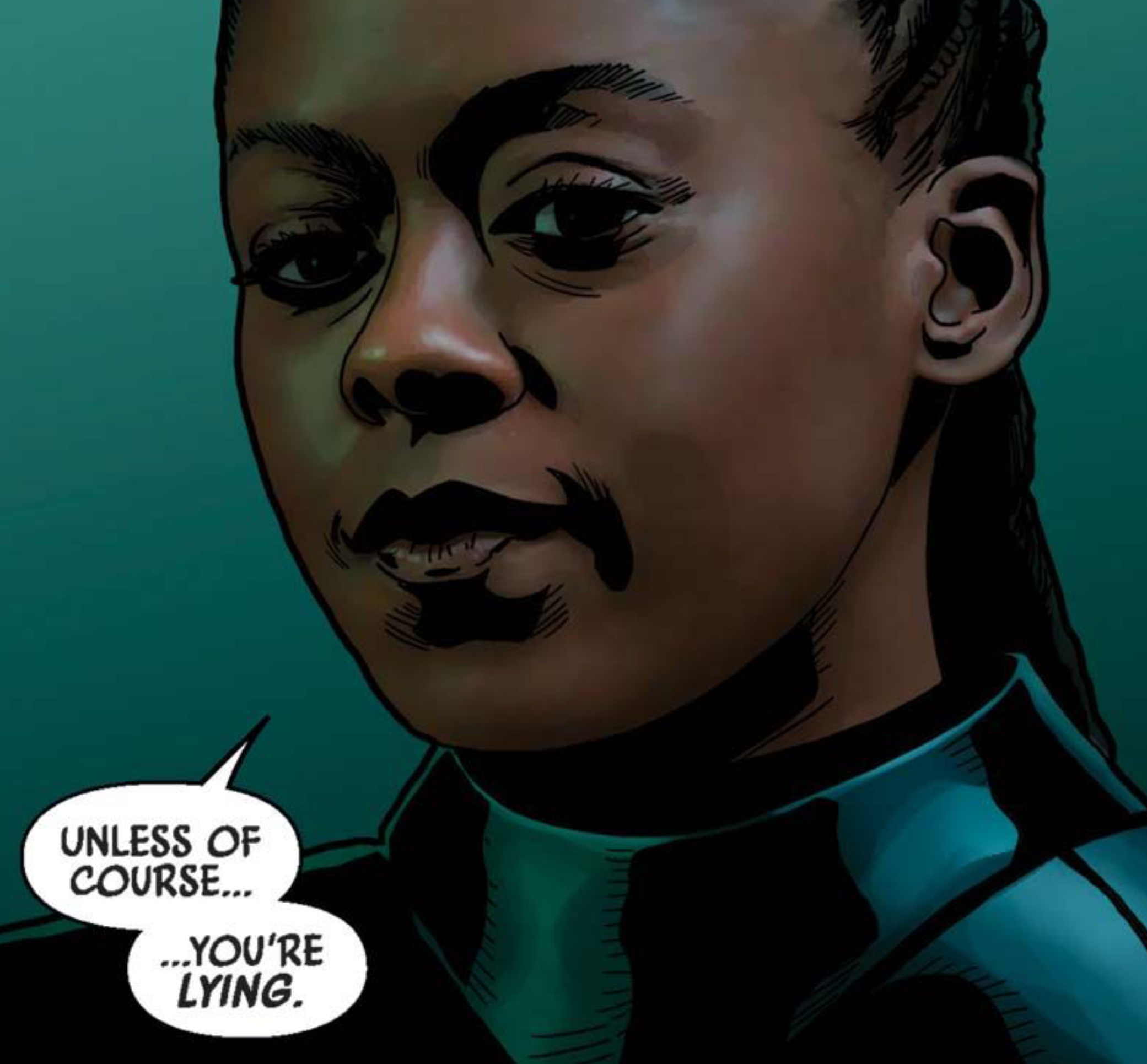 Lando Calrissian in a Star Wars comic panel: "Unless of course... you're lying."