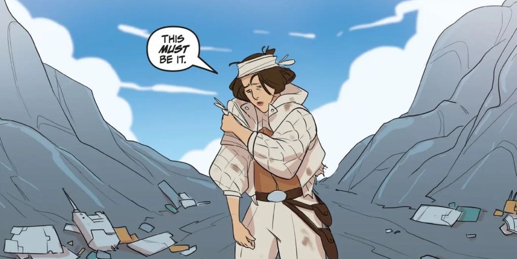Leia Organa in a Star Wars comic panel: "This must be it."