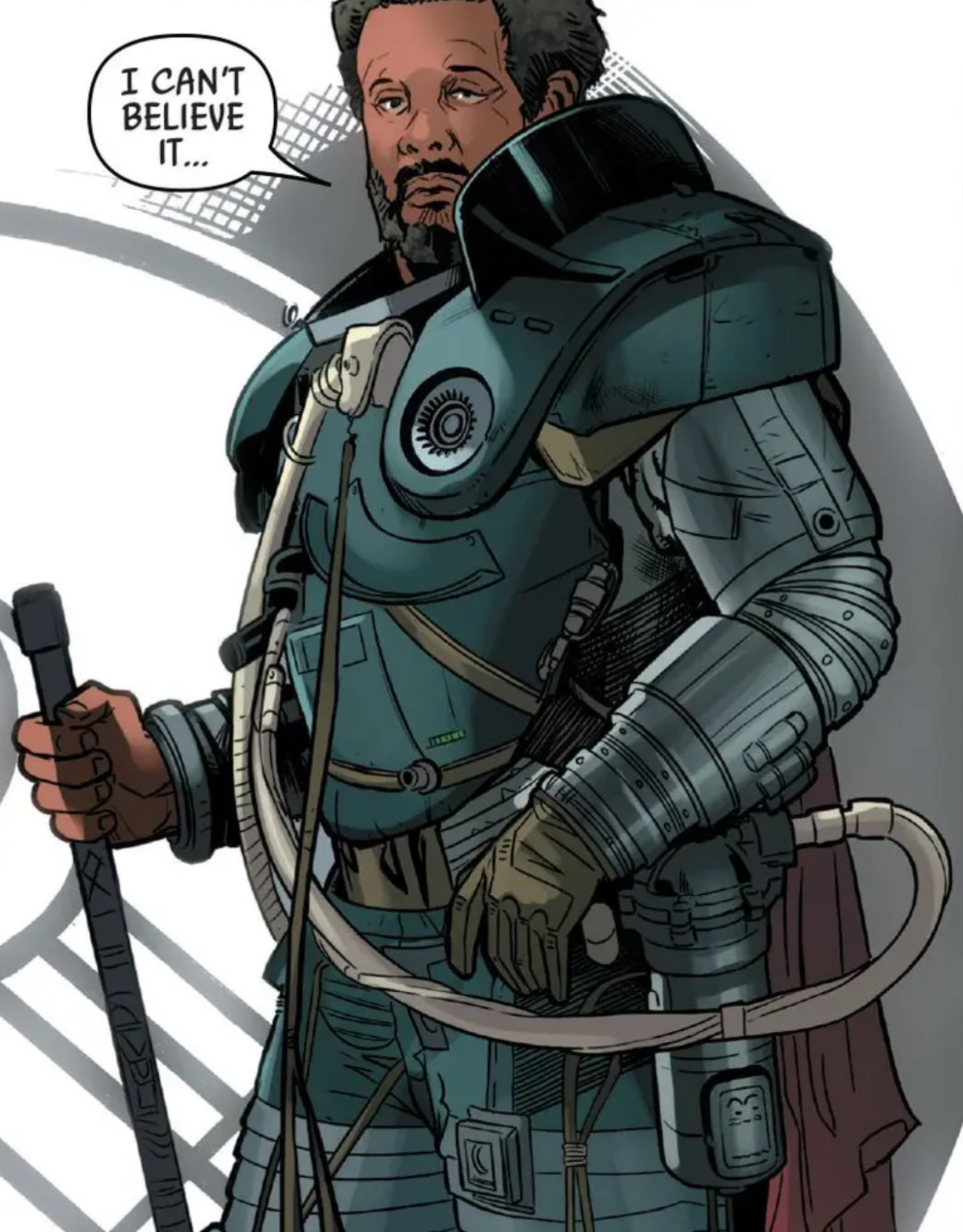 Saw Gerrera in a Star Wars comic panel: "I can't believe it..."