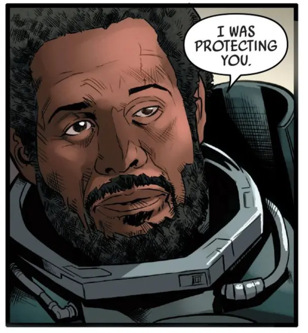 Saw Gerrera in a Star Wars comic panel: "I was protecting you."