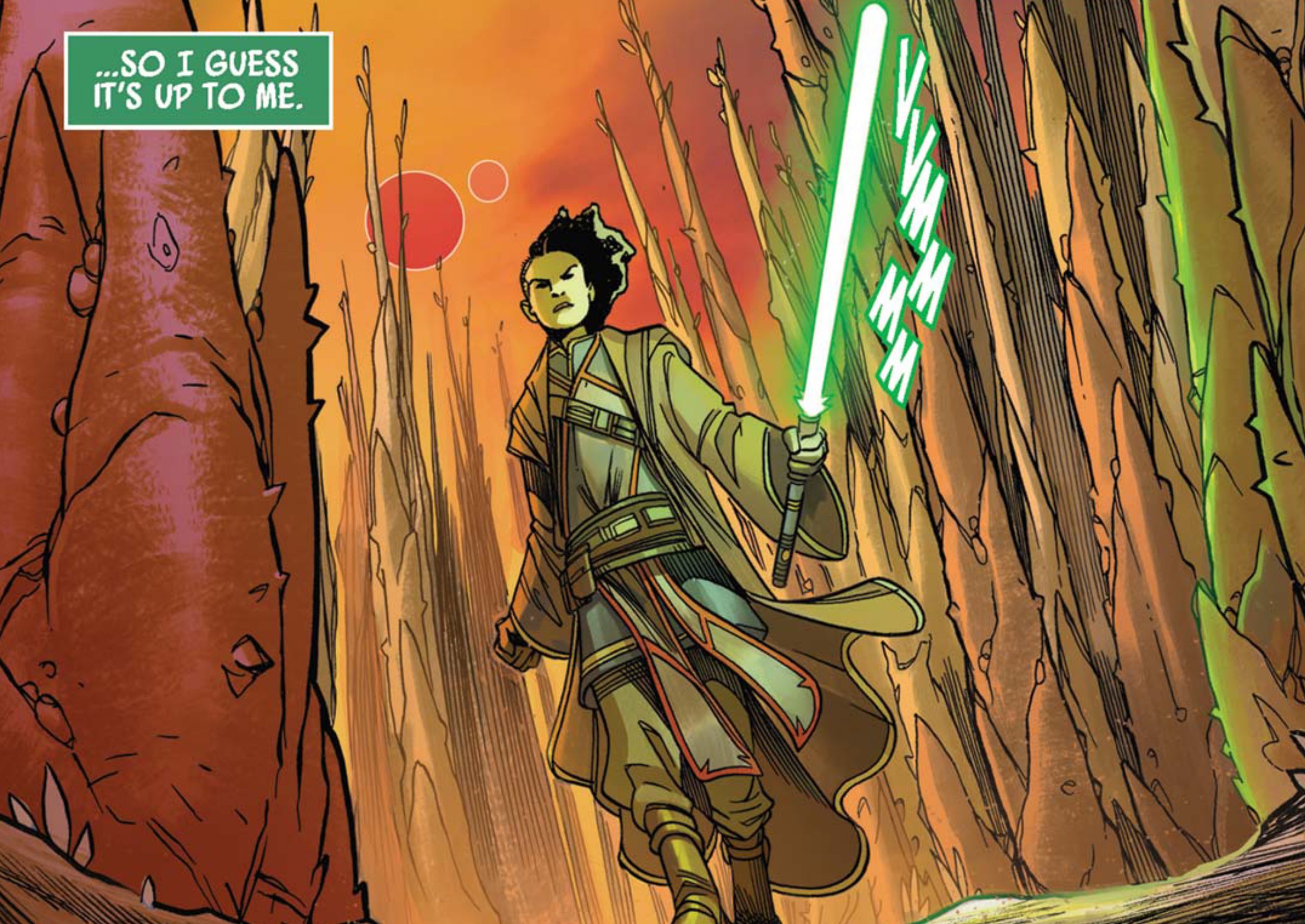 Keeve Trennis in a Star Wars comic panel: "...So I guess it's up to me."
