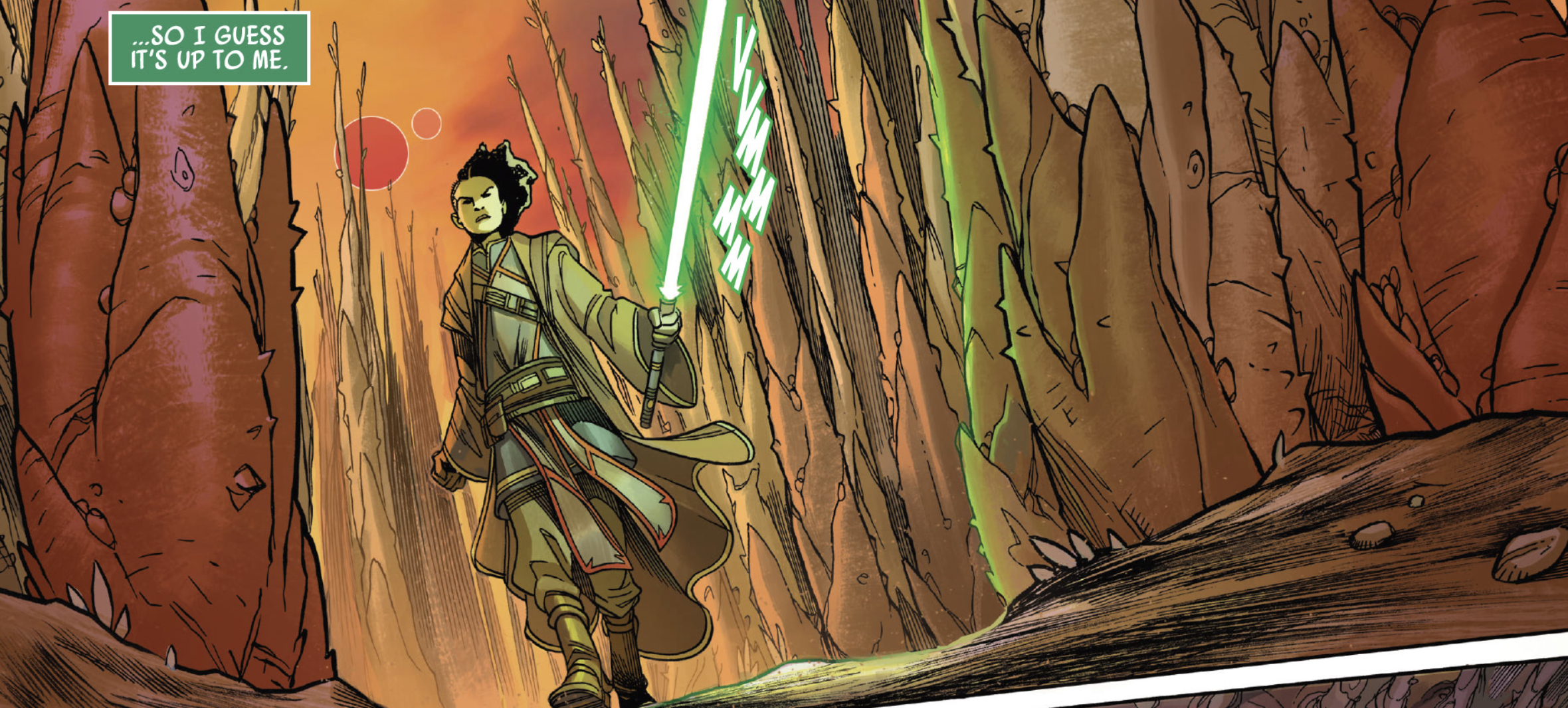 Lula Talisola in a Star Wars comic panel: "...So I guess it's up to me."
