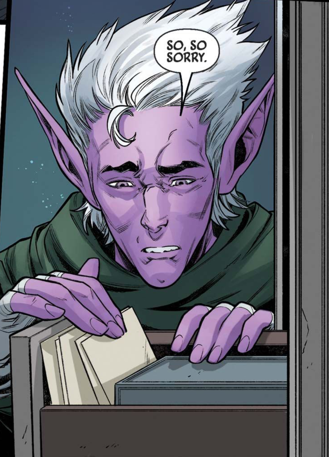 Marchion Ro in a Star Wars comic panel: "So, so sorry."