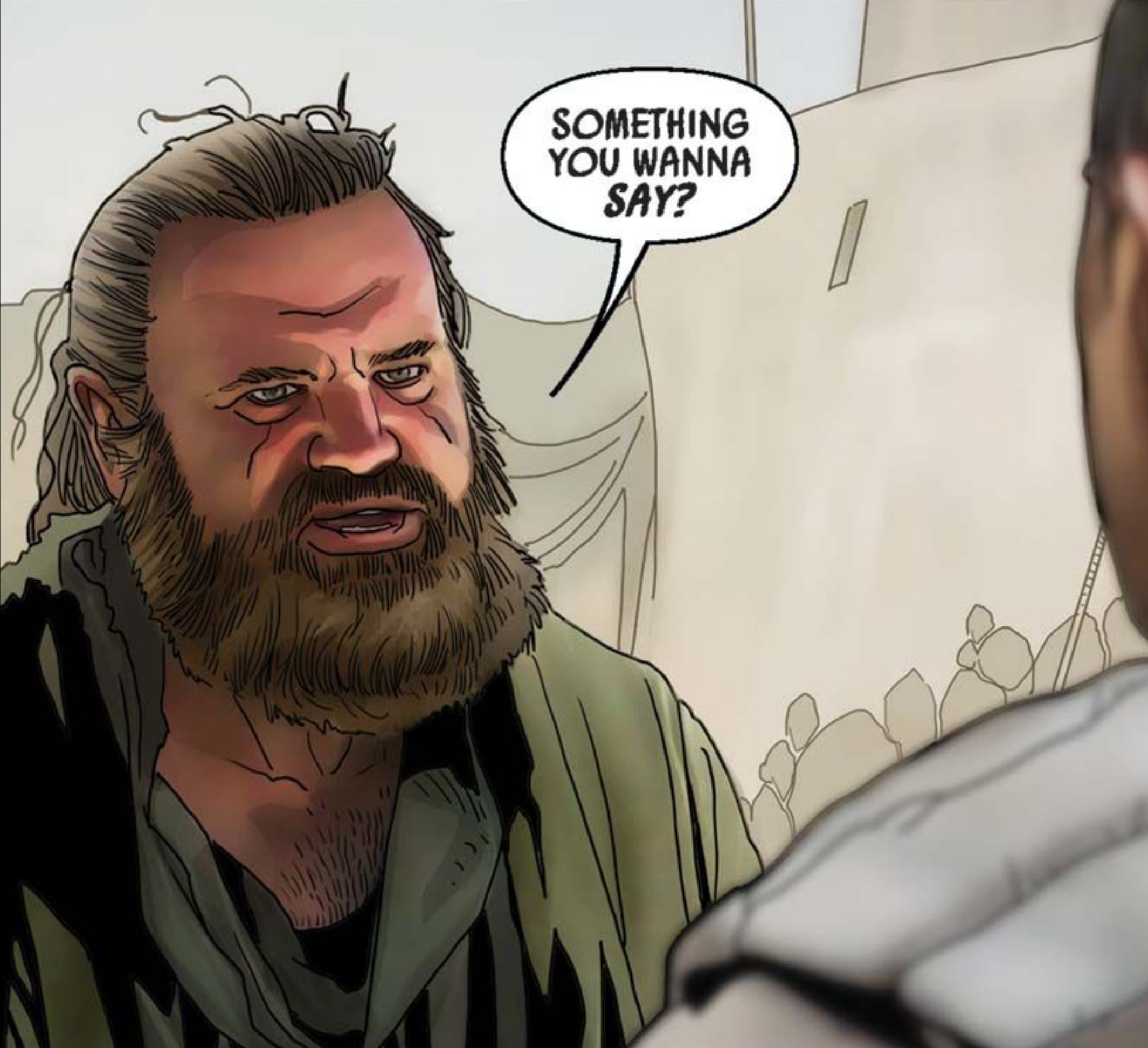Luke Skywalker in a Star Wars comic panel: "Something you wanna say?"