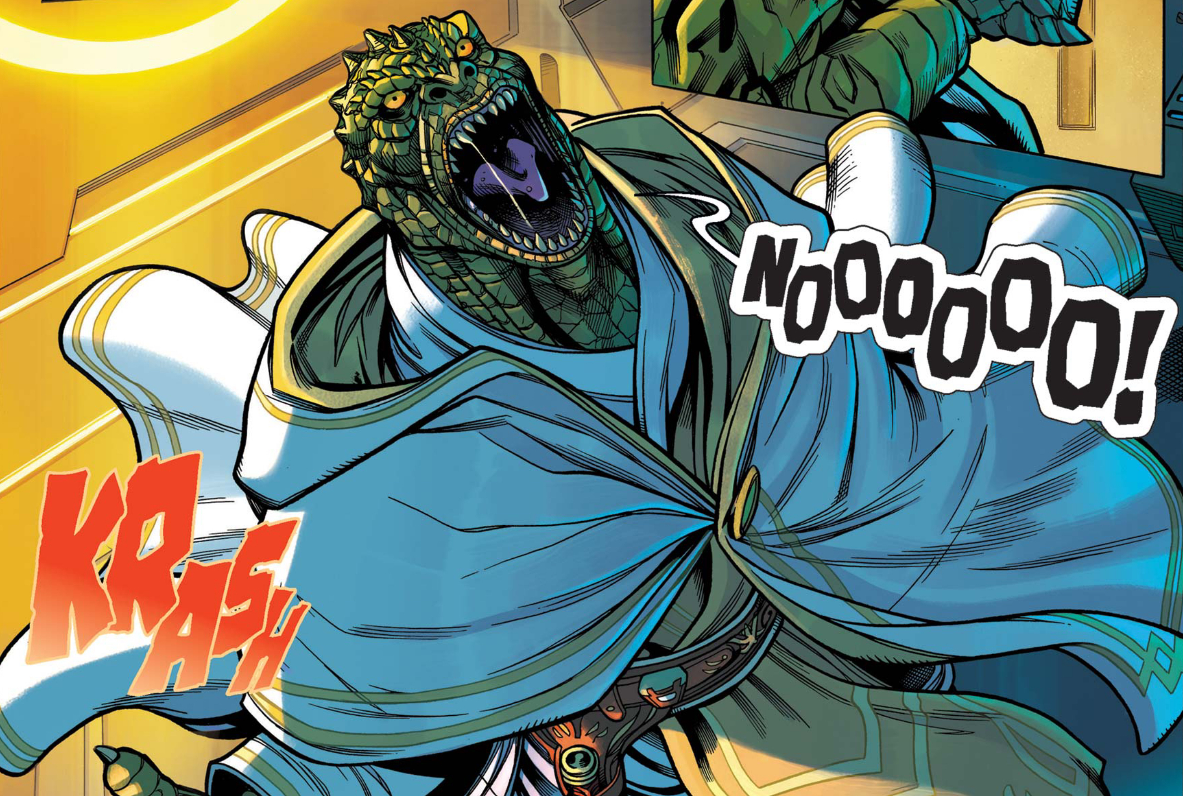 Sskeer in a Star Wars comic panel: "Noooooo!"