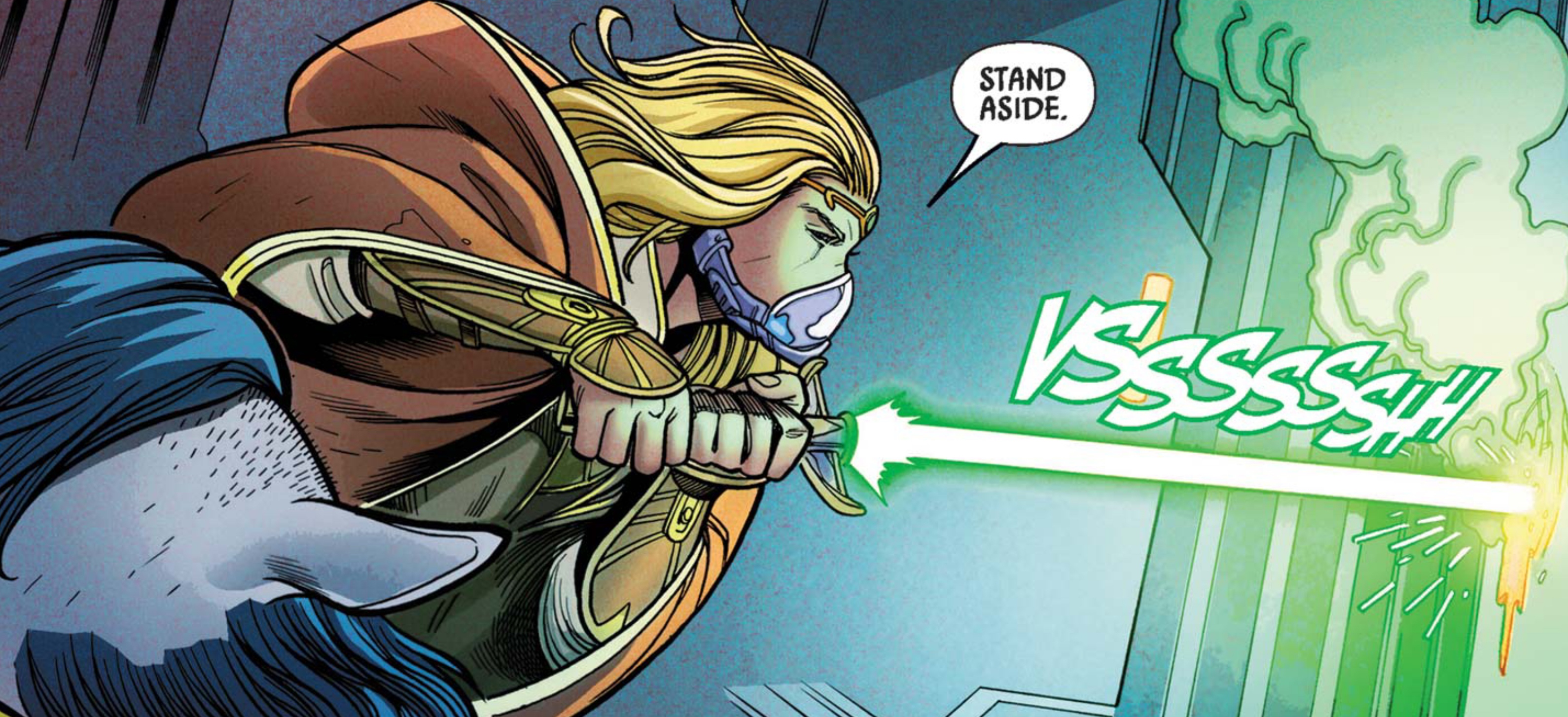 Avar Kriss in a Star Wars comic panel: "Stand aside."
