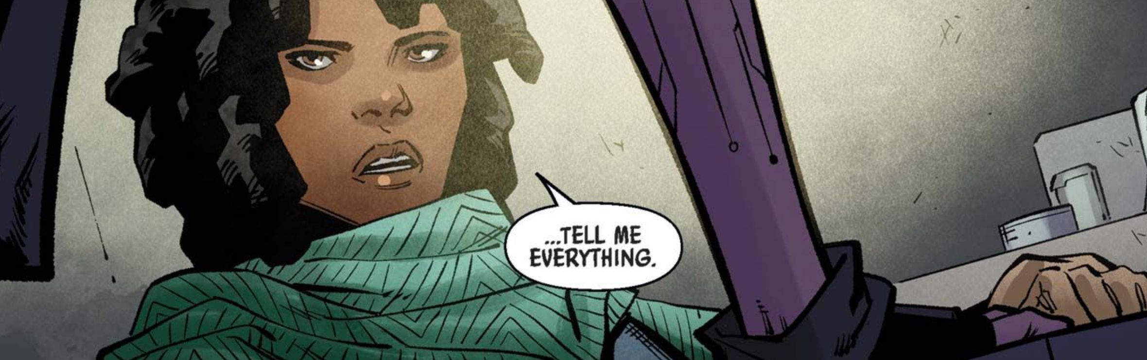 Sana Starros in a Star Wars comic panel: "...Tell me everything."