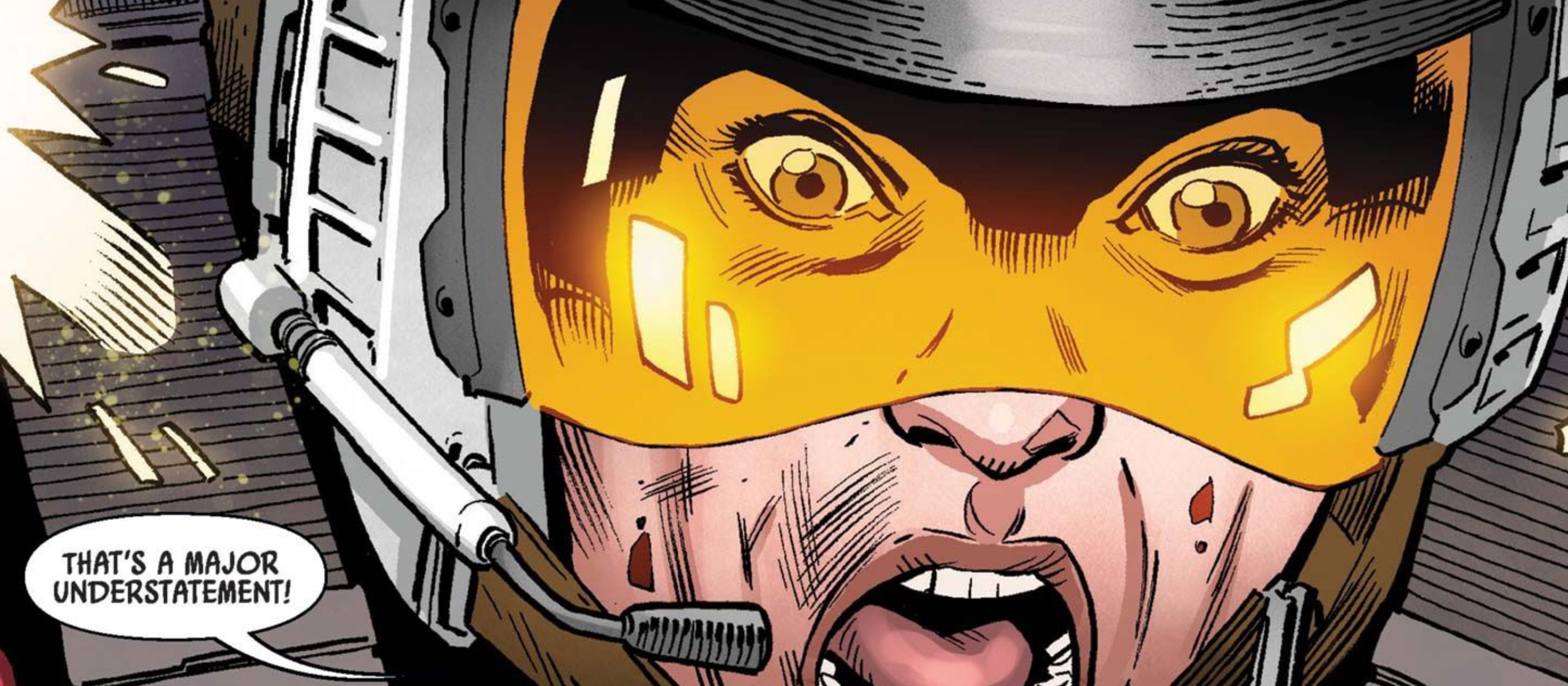 Poe Dameron in a Star Wars comic panel: "That's a major understatement!"