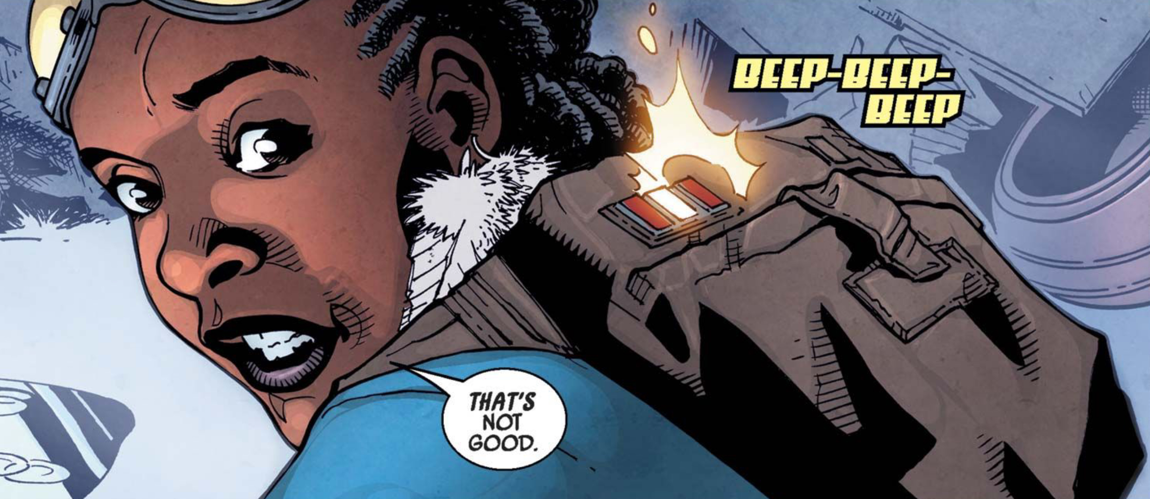 Sana Starros in a Star Wars comic panel: "That's not good."