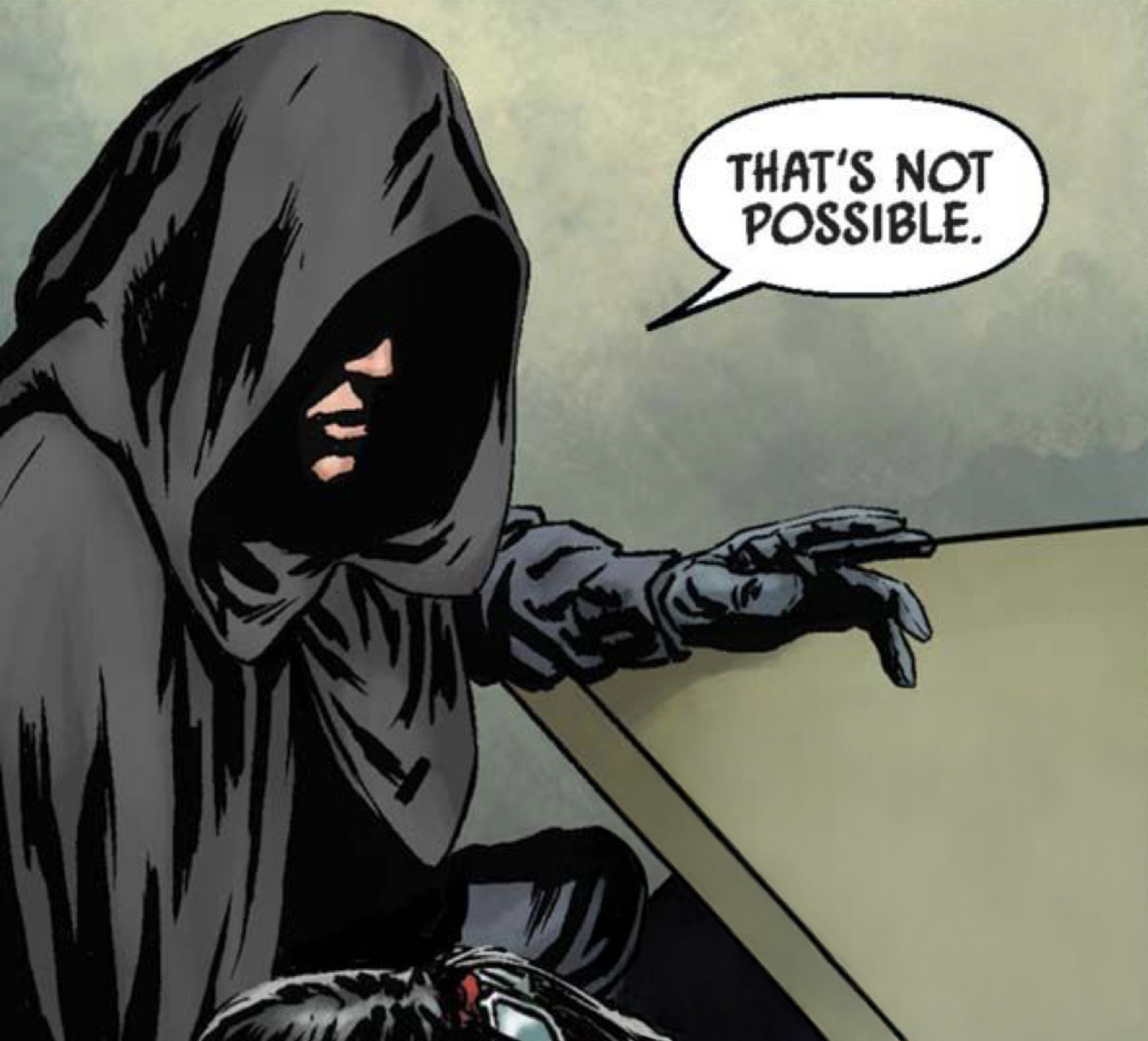 Luke Skywalker in a Star Wars comic panel: "That's not possible."