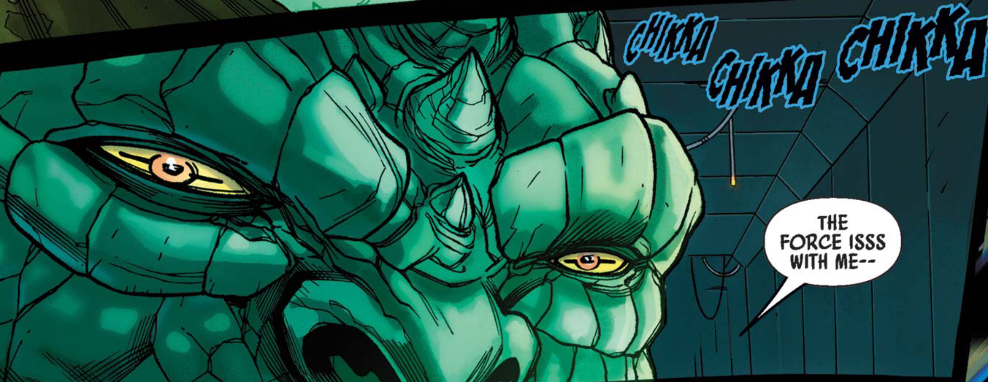 Sskeer in a Star Wars comic panel: "The Force is with me"