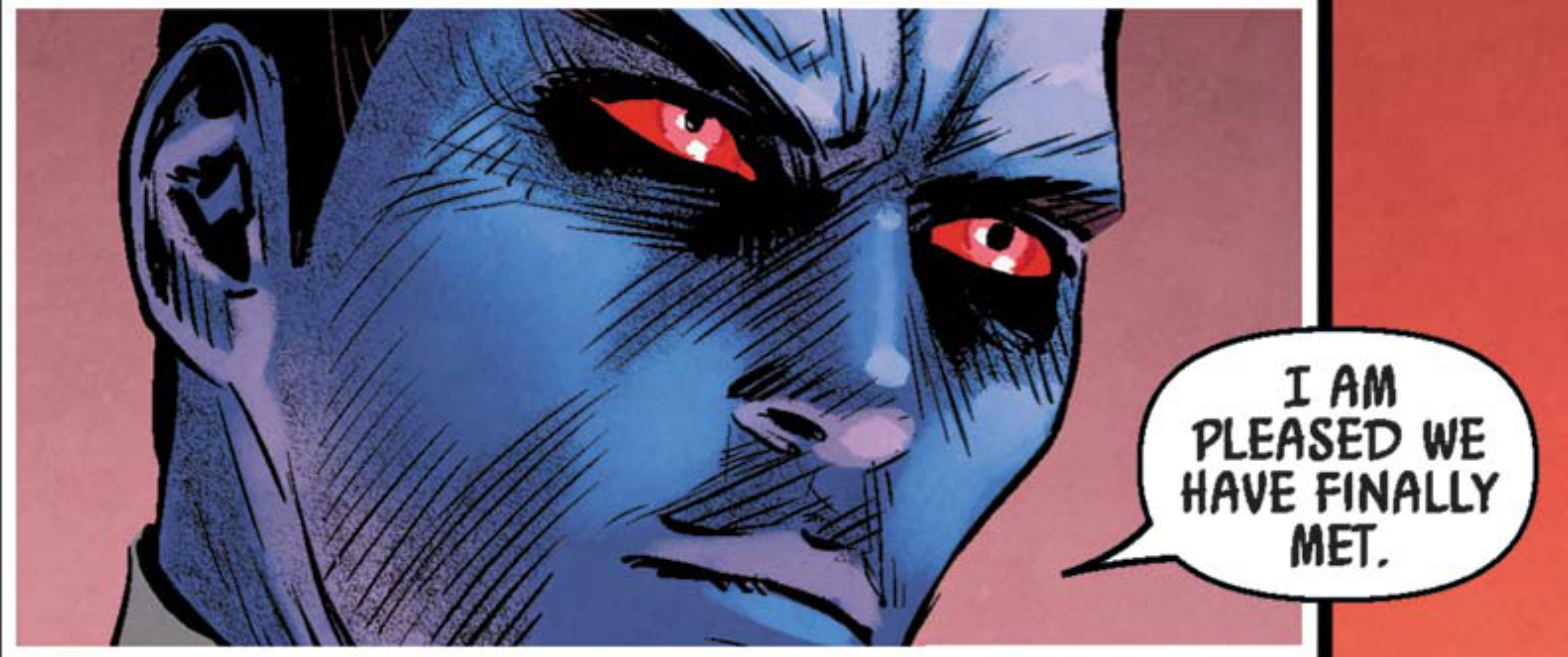 Grand Admiral Thrawn in a Star Wars comic panel: "I am pleased we have finally met."