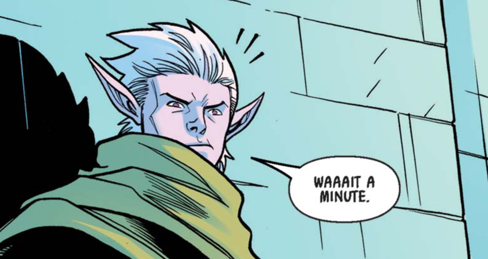 Farzala Tarabal in a Star Wars comic panel: "Waaait a minute."