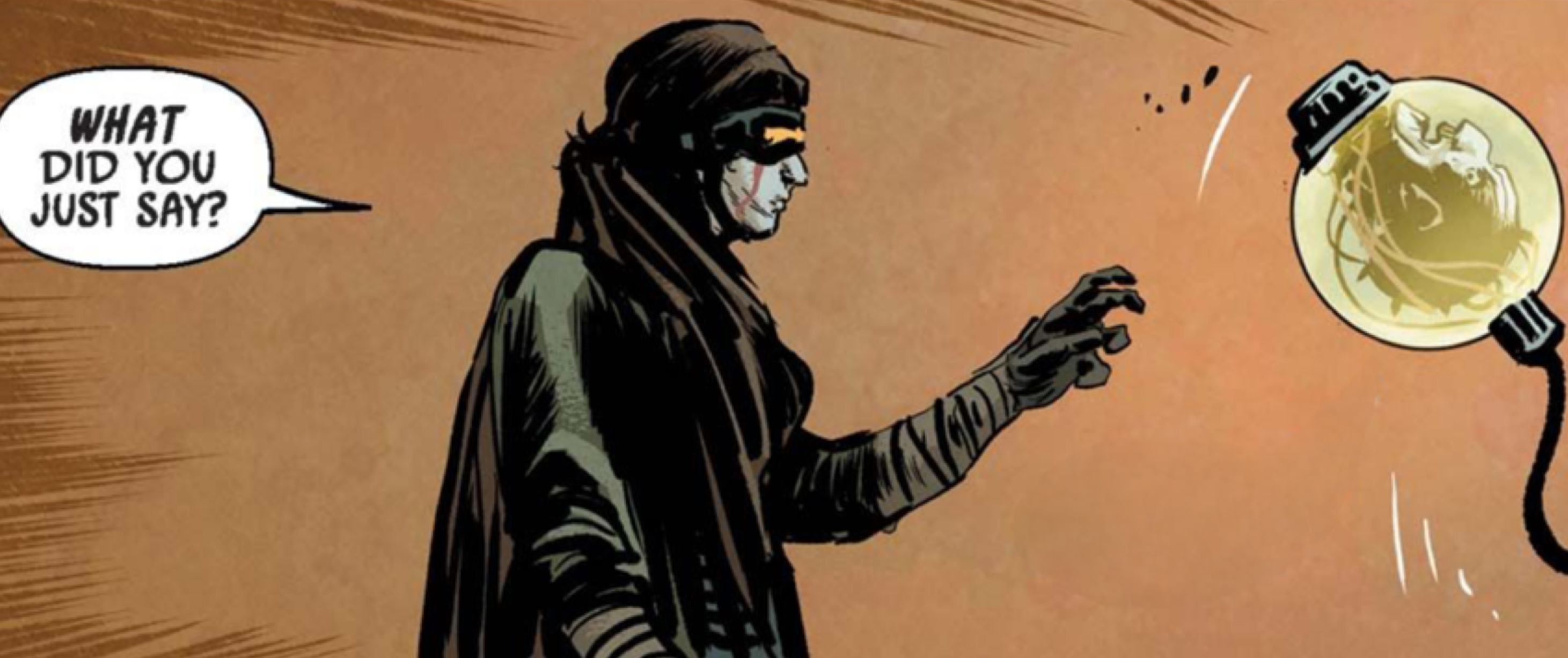 Kylo Ren in a Star Wars comic panel: "What did you just say?"