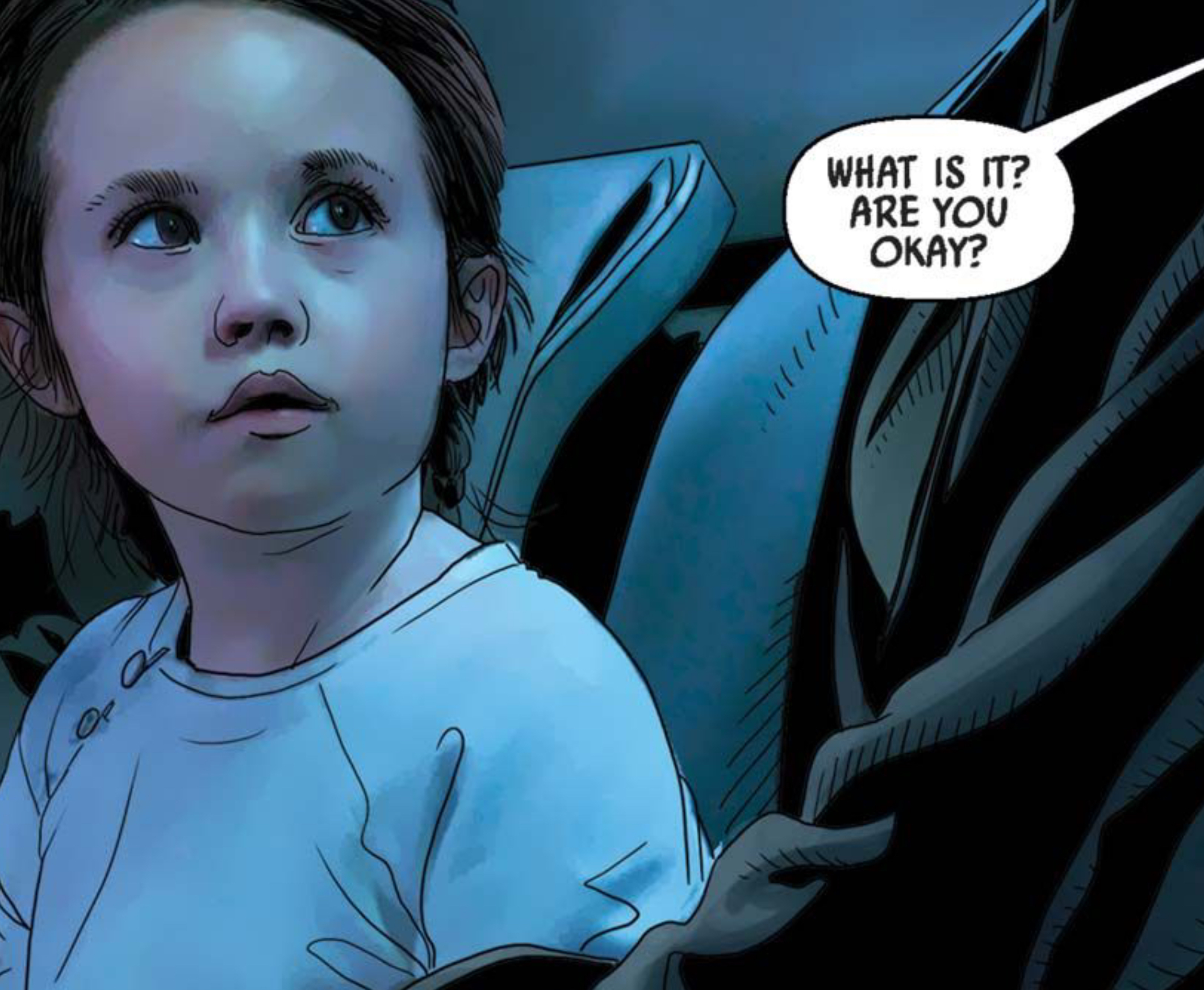 Leia Organa in a Star Wars comic panel: "What is it? Are you okay?"