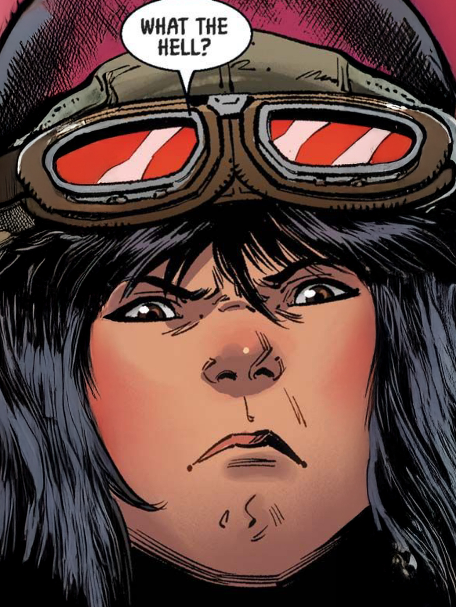 Doctor Aphra in a Star Wars comic panel: "What the hell?"