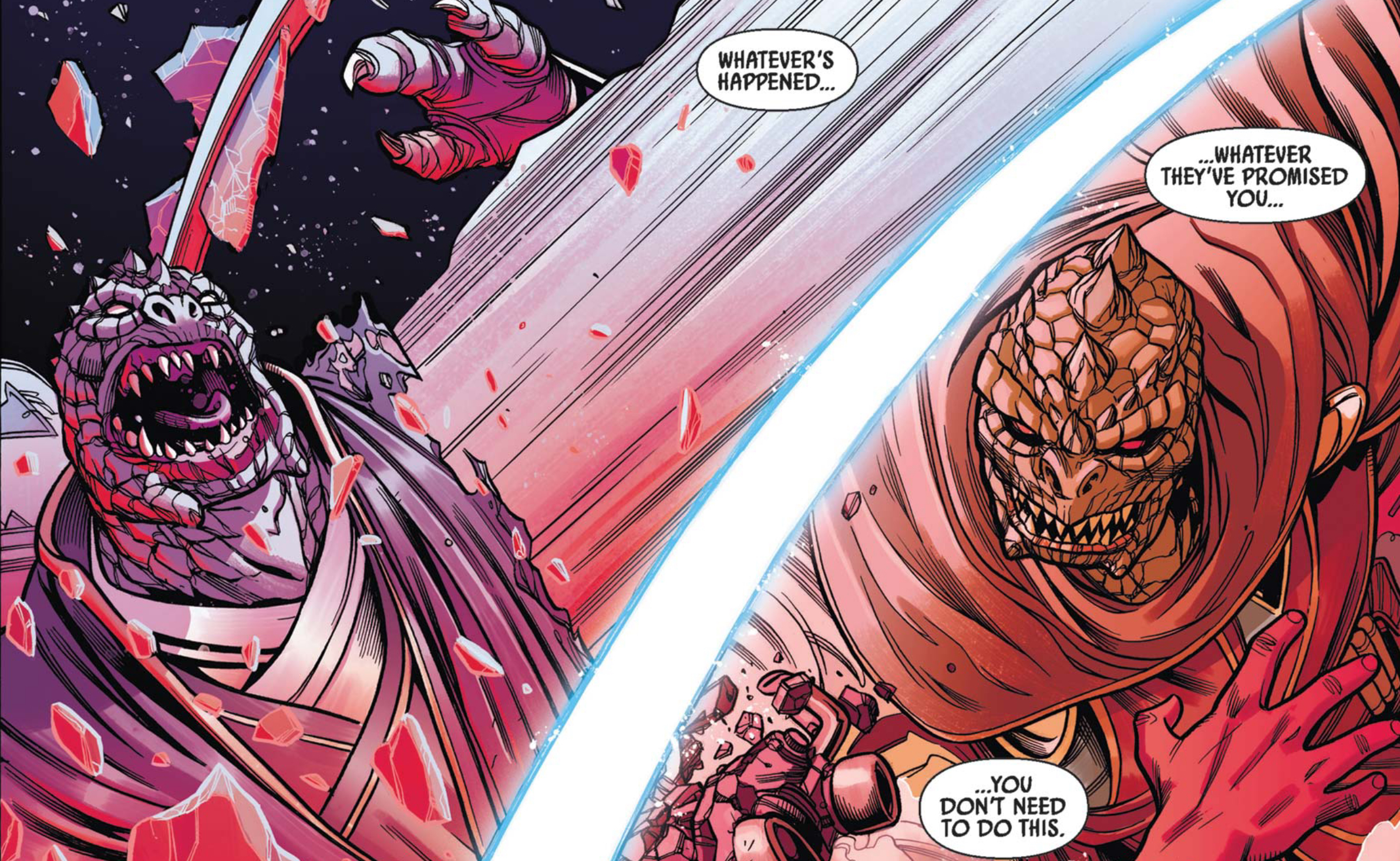 Sskeer in a Star Wars comic panel: "Whatever's happened... ...whatever they've promised you... ...you don't need to do this."