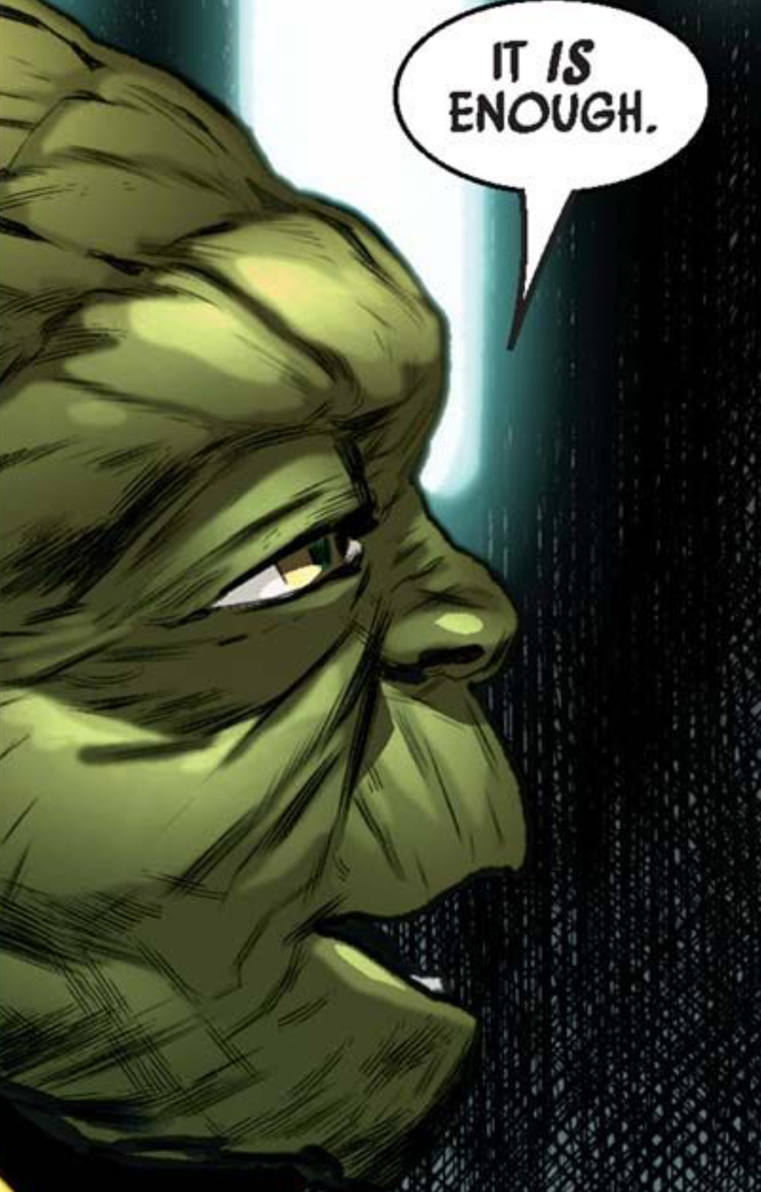 Yoda in a Star Wars comic panel: "It is enough."
