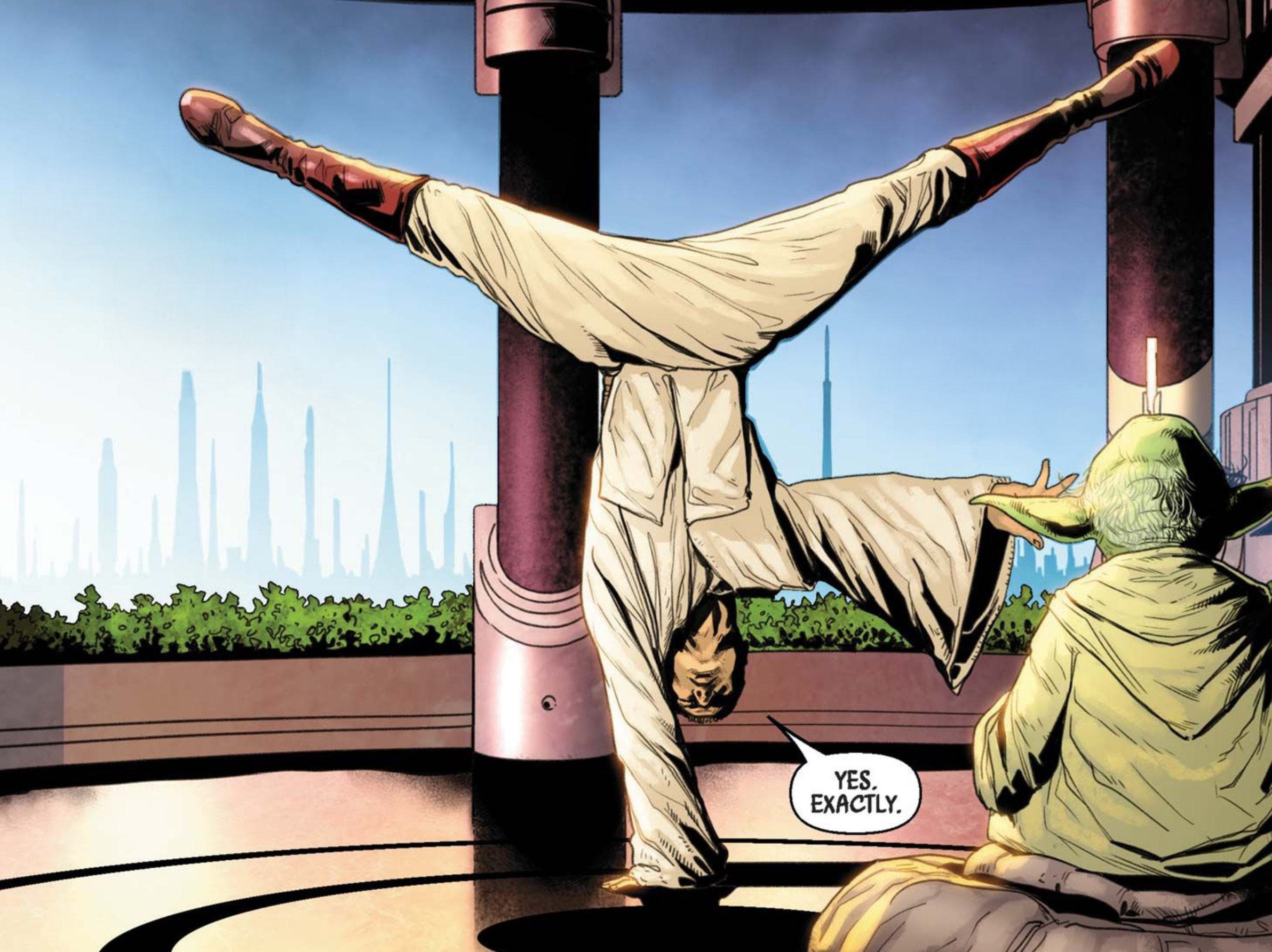 Yoda in a Star Wars comic panel: "Yes, exactly."
