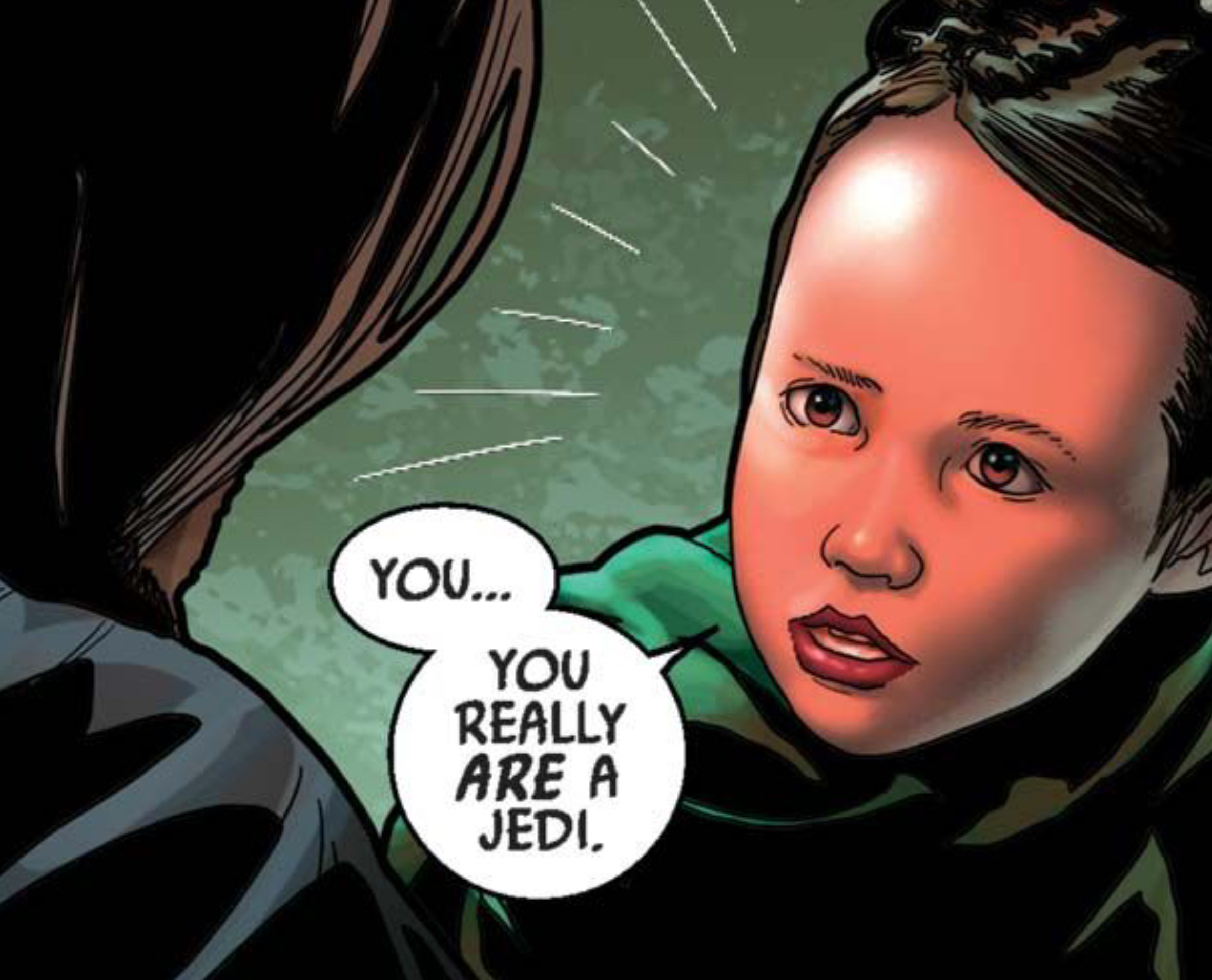 Leia Organa & Obi-Wan Kenobi in a Star Wars comic panel: "You... you really are a Jedi."