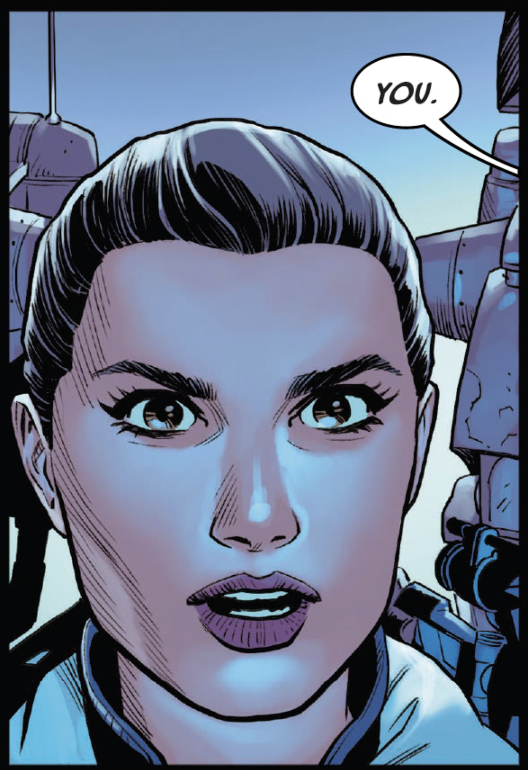 Leia Organa in a Star Wars comic panel: "You."