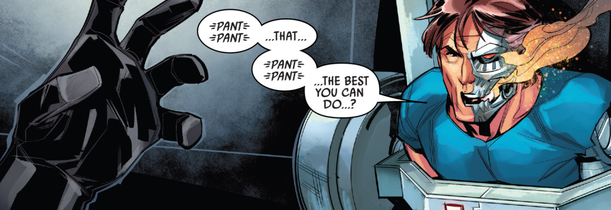 Beilert Valance in a Star Wars comic panel: "Pant pant ...that... pant pant ...the best you can do...?"